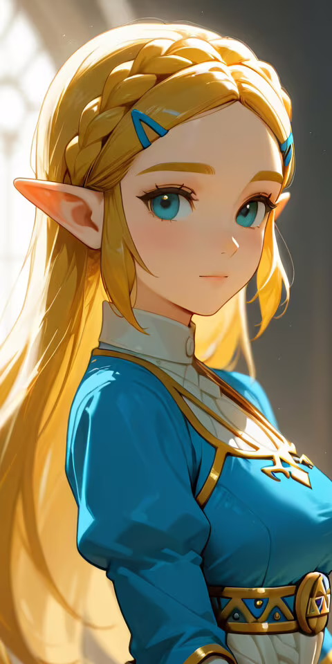 The Legend of Zelda oyunundaki Zelda Prenses'in anime tarzında çizilmiş bir illüstrasyonu.... Doogee S40 Lite