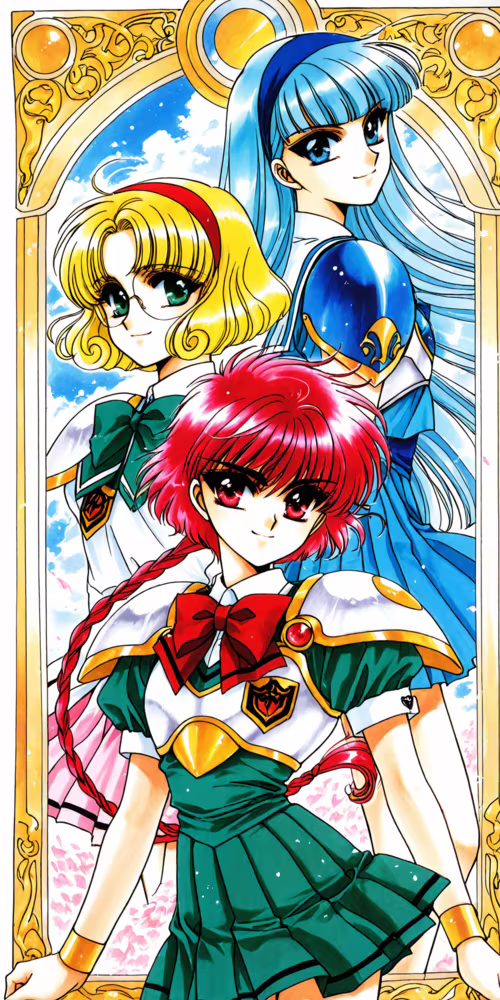 Magic Knight Rayearth'ten Hikaru Shidou, Umi Ryuuzaki ve Fuu Hououji'nin tüm vücutlarını... Cubot X19