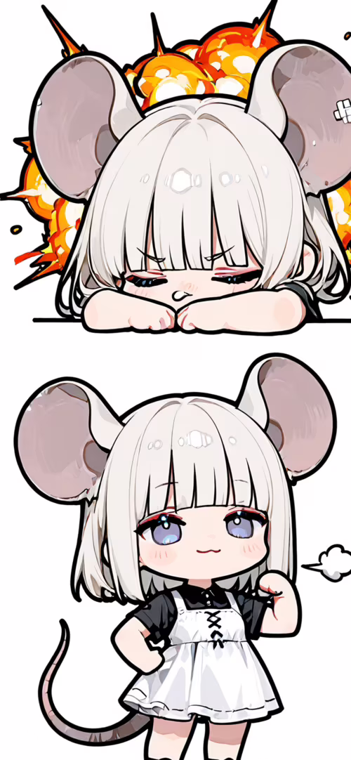 Touhou Project'ten Nazrin olarak tanımlanan, büyük fare kulakları ve gümüş saçları... Apple iPhone 11