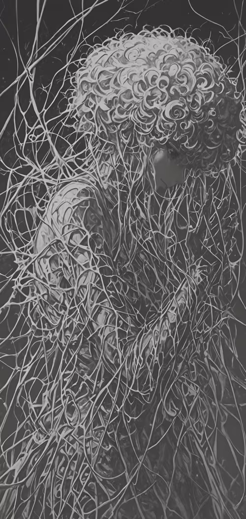 Yüksek çözünürlüklü, siyah beyaz bir illüstrasyon. Resimde, yandan görünümü olan...