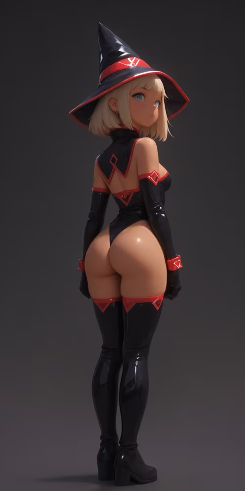 Kısa beyaz saçlı ve parıldayan kırmızı gözlü, genç ve anime tarzında bir cadının... Cubot X19