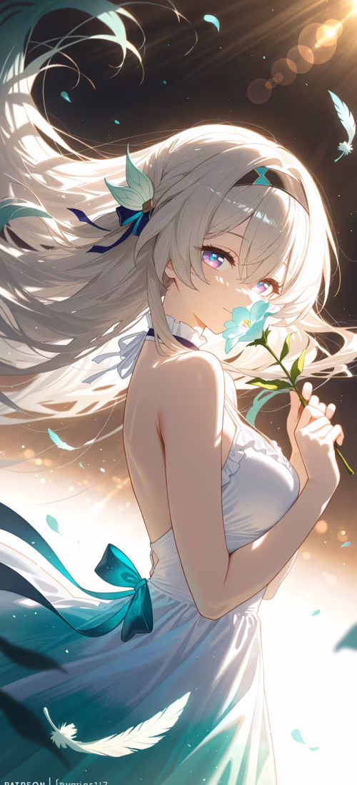 Honkai: Star Rail oyunundaki Firefly karakterinin anime tarzında çizilmiş bir illüstrasyonu.... Huawei Nova 8i