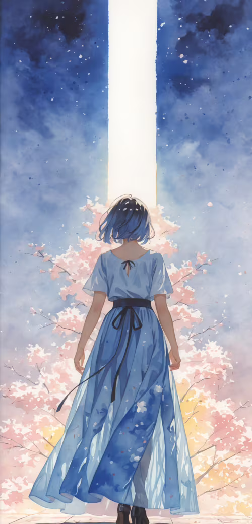 Honkai Impact 3rd oyunundaki karakterlerden Elysia'nın anime tarzında çizilmiş bir... Nokia 8 dot 1