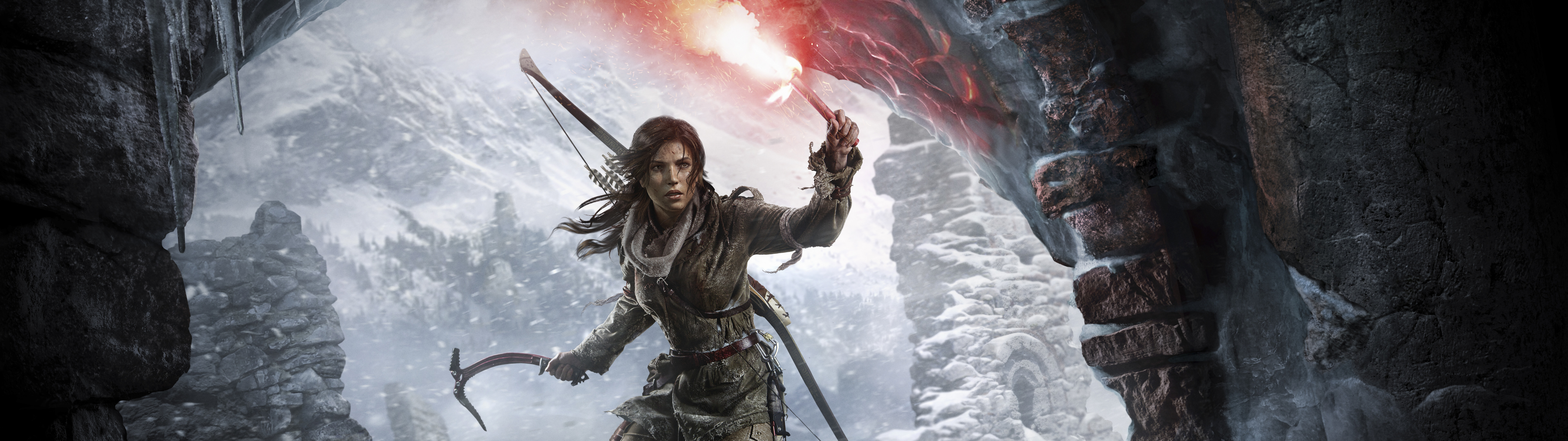 Lara Croft, popüler video oyunu Rise of the Tomb Raider'dan tanıdığımız, unutulmaz karakter, macera dolu bir ortamda.