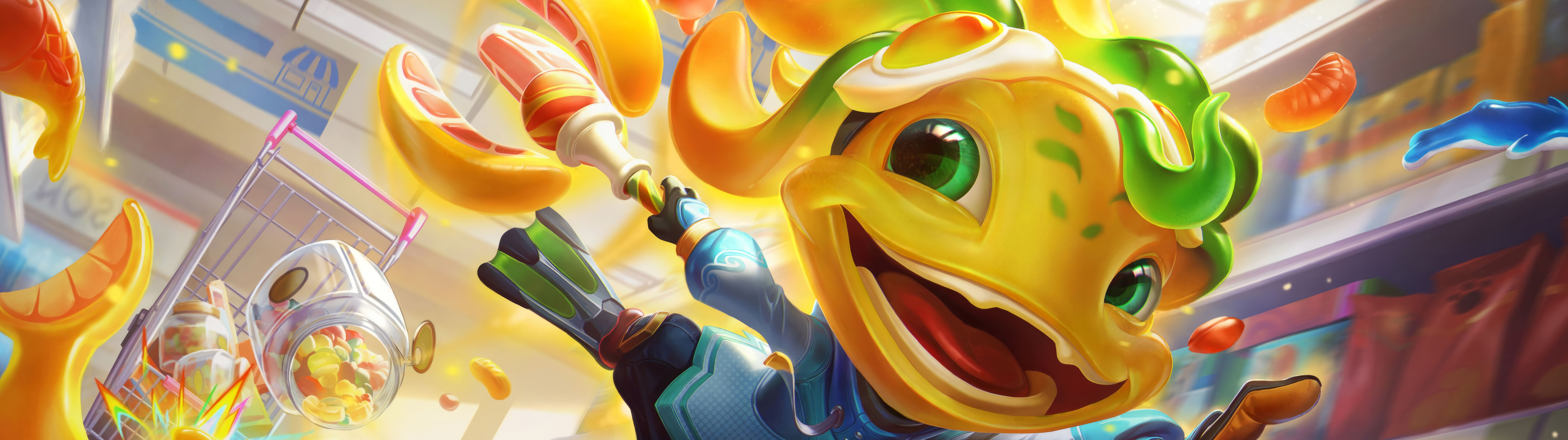 League of Legends ve Wild Rift oyunlarının su altı ortamında geçen renkli bir bölümünde, su altı dünyasının kahramanı Fizz yer alıyor.