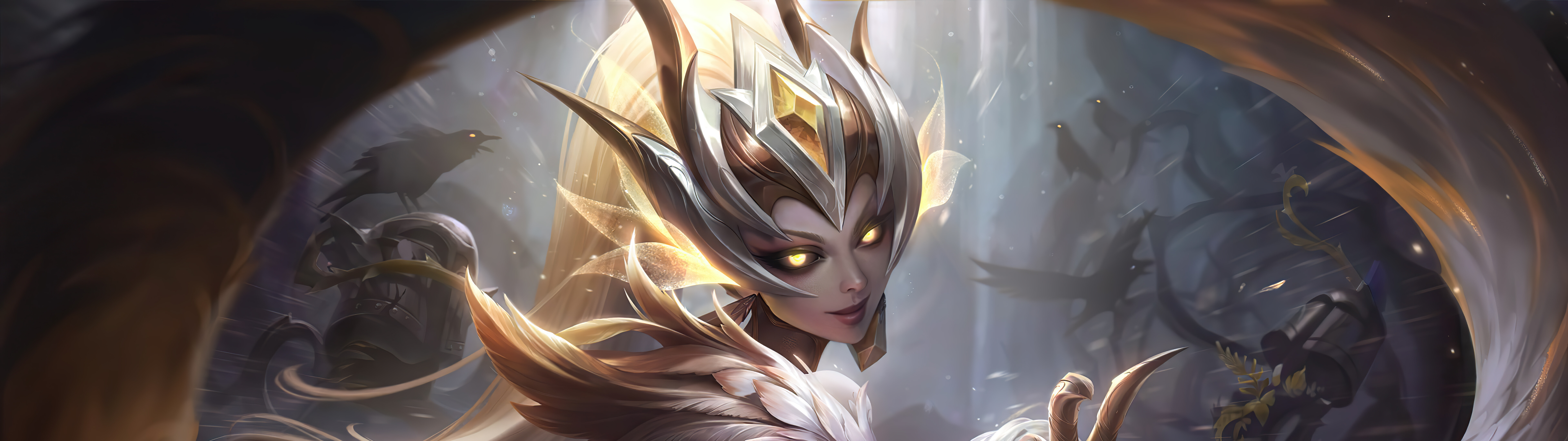 League of Legends oyunundaki Zyra karakterinin, büyülü dikenli asmalar ve yemyeşil bitki örtüsüyle çevrili, detaylı bir sanat eseri.