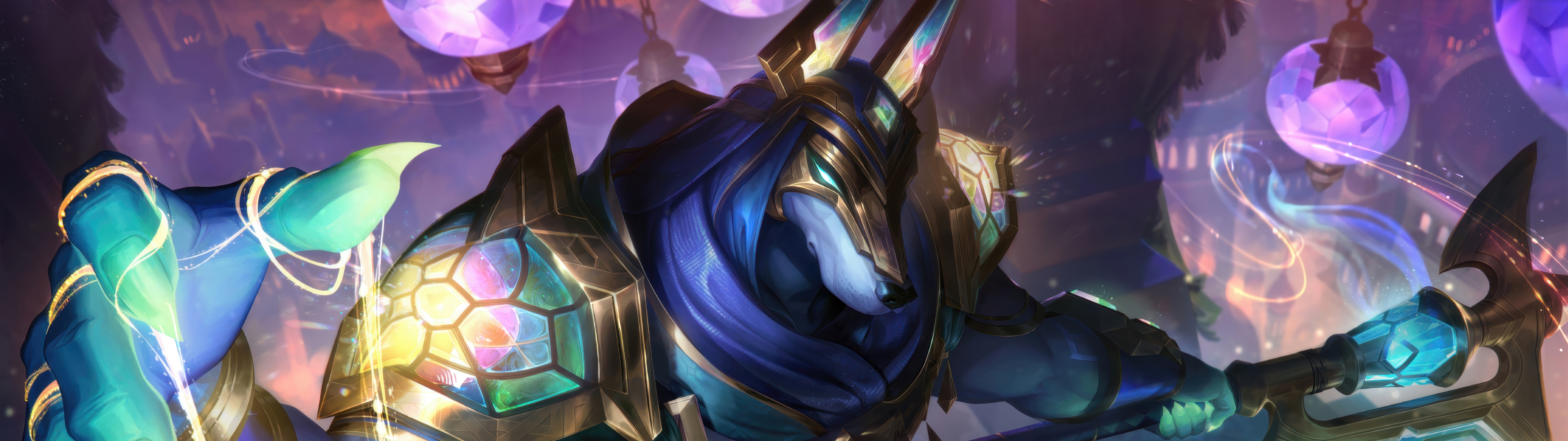 League of Legends oyunundan, Kumların Koruyucusu Nasus'un epik bir çizimi.