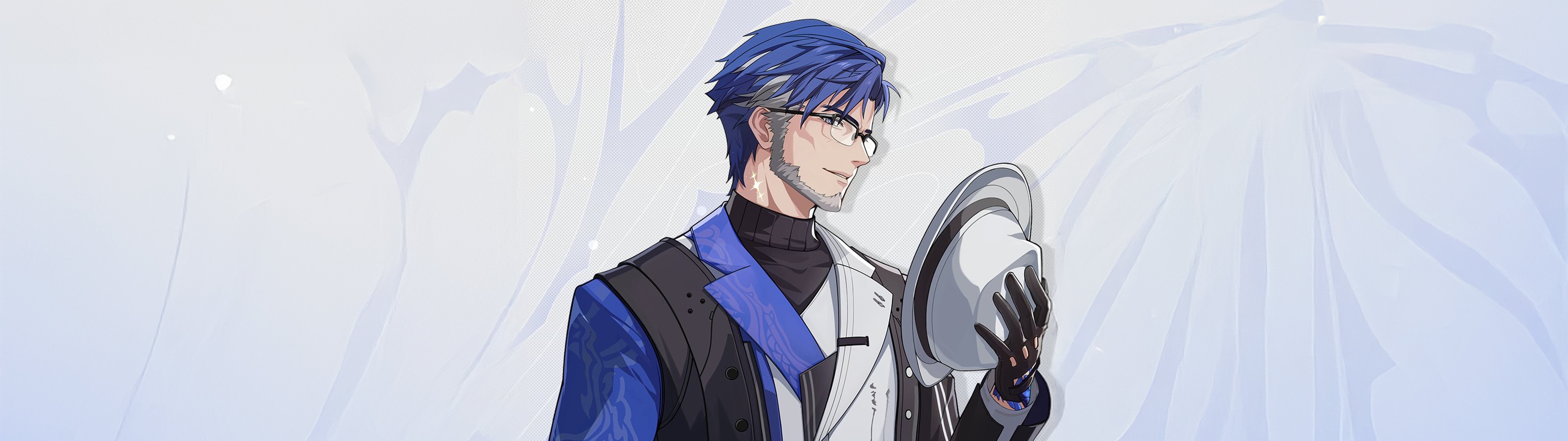 Wuthering Waves adlı video oyunundan Yuanwu karakterinin yüksek kaliteli bir çizimi.