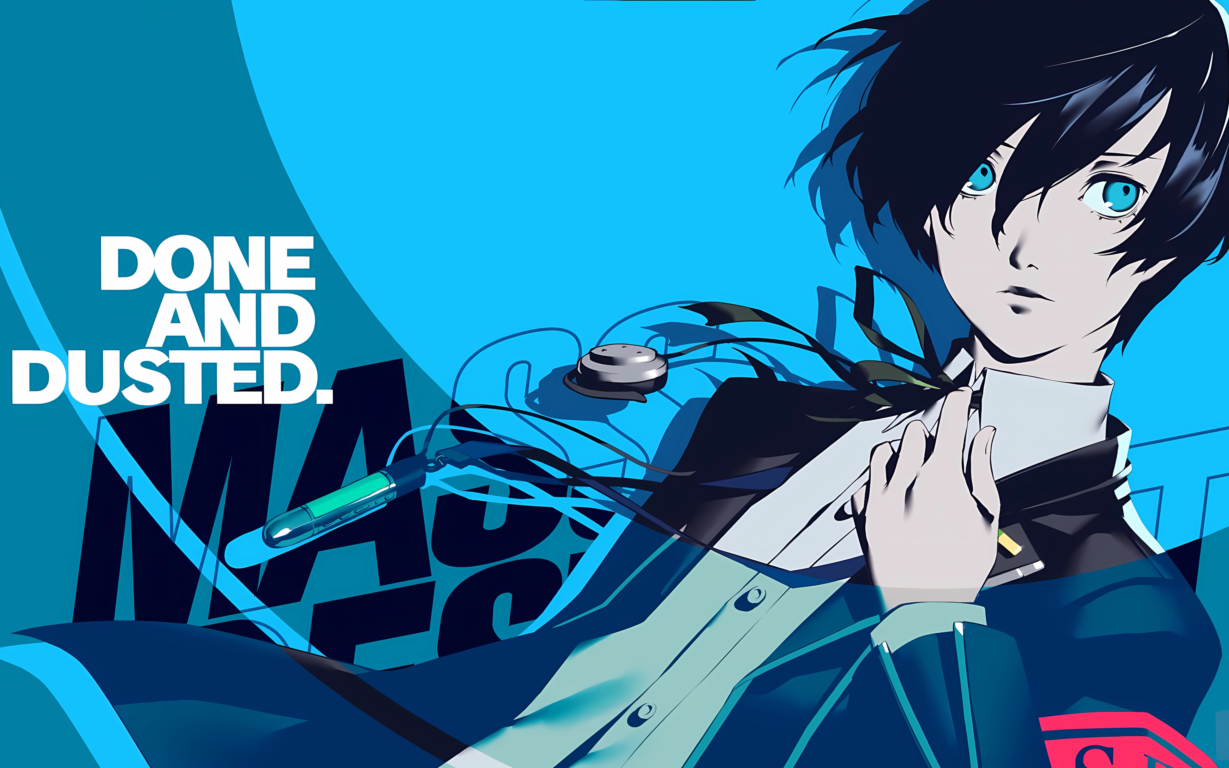 Persona 3 Reload video oyunundan Makoto Yuki'nin yüksek kaliteli bir görseli.