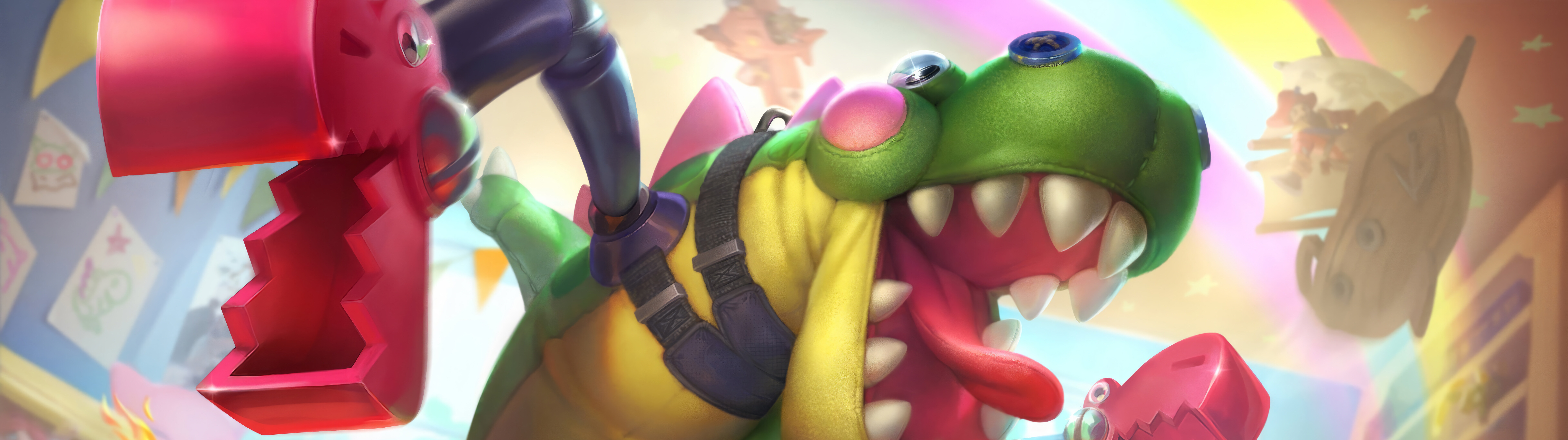 League of Legends oyunundan olan, devasa ve ürkütücü bir iblis yaratık olan Cho'gath, karanlık ve Boşluk'tan ilham alınmış özelliklere sahip.