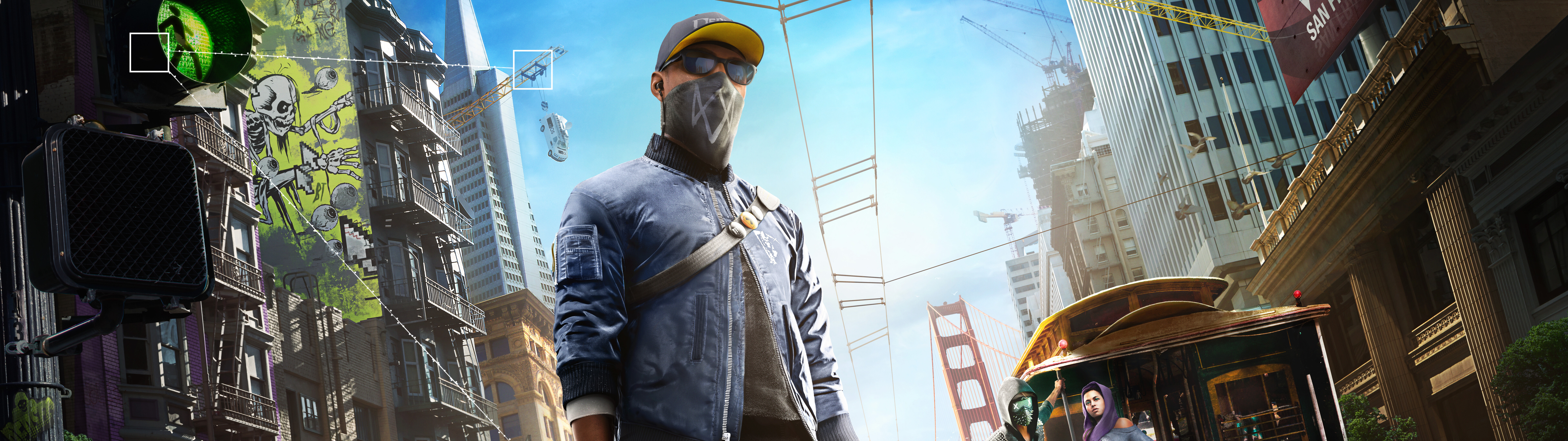 Watch Dogs 2 video oyununun baş karakteri Marcus Holloway, San Francisco'daki bir sokak ortamında yer aldı.